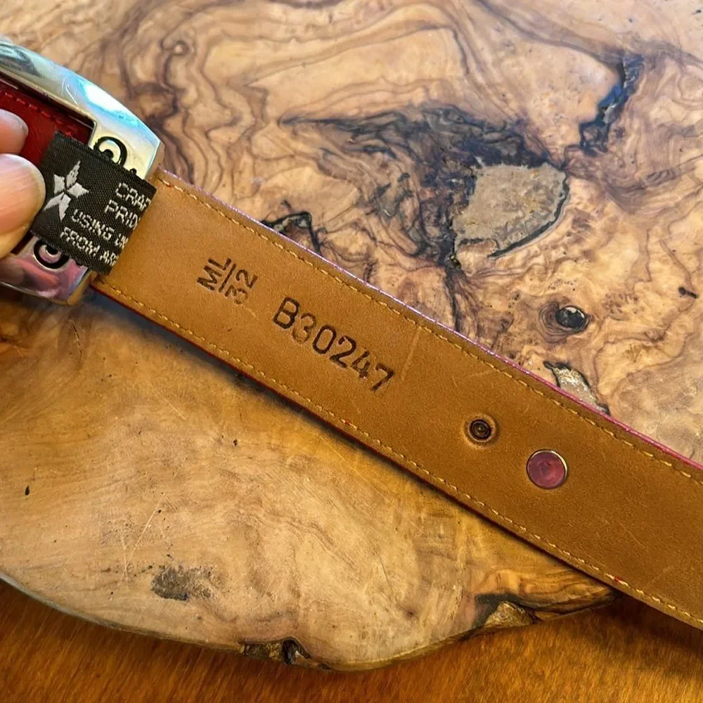 NEW Brighton Cherry Red I Love Golf - Golf Themed Belt - ML 32